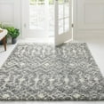 thumbnail image 1 of Unique Loom Moroccan Trellis Shag Collection Area Rug - Meknes (3' 1" Square Gray/Ivory), 1 of 6