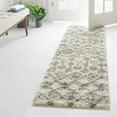thumbnail image 1 of Unique Loom Moroccan Trellis Shag Collection Area Rug - Meknes (3' 3" x 16' 5" Runner Ivory/Gray), 1 of 6