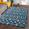 thumbnail image 1 of Unique Loom Moroccan Trellis Shag Collection Area Rug - Meknes (4' 1" x 6' 1" Rectangle Navy Blue/Ivory), 1 of 6