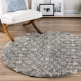 thumbnail image 1 of Unique Loom Moroccan Trellis Shag Collection Area Rug - Meknes (5' 3" Round Gray/Ivory), 1 of 6