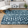 thumbnail image 1 of Unique Loom Moroccan Trellis Shag Collection Area Rug - Meknes (6' 1" Square Navy Blue/Ivory), 1 of 6