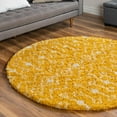 thumbnail image 1 of Unique Loom Moroccan Trellis Shag Collection Area Rug - Meknes (6' 1" Round Yellow/Ivory), 1 of 6