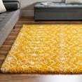thumbnail image 1 of Unique Loom Moroccan Trellis Shag Collection Area Rug - Meknes (7' 10" Square Yellow/Ivory), 1 of 6