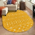 thumbnail image 1 of Unique Loom Moroccan Trellis Shag Collection Area Rug - Meknes (7' 10" x 10' Oval Yellow/Ivory), 1 of 6