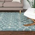 thumbnail image 1 of Unique Loom Moroccan Trellis Shag Collection Area Rug - Meknes (7' 10" x 10' Rectangle Light Blue/Ivory), 1 of 6