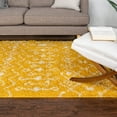 thumbnail image 1 of Unique Loom Moroccan Trellis Shag Collection Area Rug - Meknes (9' x 12' Rectangle Yellow/Ivory), 1 of 6