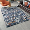 thumbnail image 1 of Unique Loom Morocco Collection Area Rug - Atlas (9' x 12' 2" Rectangle Navy Blue/Black), 1 of 7