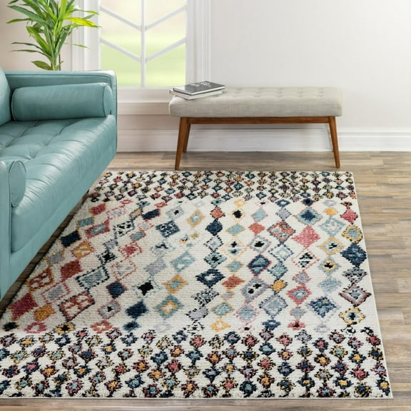 Unique Loom Morocco Collection Area Rug - Medina (2' 2" x 3' 1" Rectangle Multi/Black)