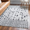 thumbnail image 1 of Unique Loom Morocco Collection Area Rug - Medina (2' 2" x 3' Rectangle Ivory/Black), 1 of 7