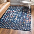 thumbnail image 1 of Unique Loom Morocco Collection Area Rug - Medina (5' 1" x 8' Rectangle Navy Blue/Gray), 1 of 7