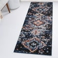 thumbnail image 1 of Unique Loom Morocco Collection Area Rug - Mediterranean (2' 2" x 6' 1" Runner Navy Blue/Black), 1 of 7