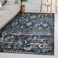 thumbnail image 1 of Unique Loom Morocco Collection Area Rug - Palace (4' 1" x 6' 1" Rectangle Navy Blue/Black), 1 of 7