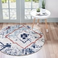thumbnail image 1 of Unique Loom Morocco Collection Area Rug - Rif (4' Round Light Blue/Gray), 1 of 6