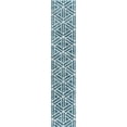 thumbnail image 1 of Unique Loom Matrix Trellis Collection Area Rug - Motif (2' 7" x 13' Runner Blue/Ivory), 1 of 3