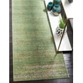 thumbnail image 1 of Unique Loom Muse Austin Rug Green/Beige 4' x 10' Runner Abstract Bohemian Perfect For Bathroom Hallway Mud Room Laundry Room, 1 of 8