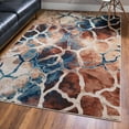 thumbnail image 1 of Unique Loom Mystic Collection Area Rug - Fitz Roy (5' 1" x 8' Rectangle Brick Red/Brown), 1 of 6
