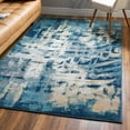 thumbnail image 1 of Unique Loom Mystic Collection Area Rug - Mosman (4' 1" x 6' 1" Rectangle Navy Blue/Beige), 1 of 7