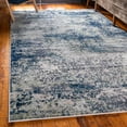 thumbnail image 1 of Unique Loom Mystic Collection Area Rug - Seine (4' x 6' Rectangle Navy Blue/Ivory), 1 of 7