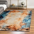 thumbnail image 1 of Unique Loom Mystic Collection Area Rug - Thames (8' x 10' Rectangle Brick Red/Blue), 1 of 7