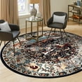 thumbnail image 1 of Unique Loom Narenj Collection Area Rug - Birmingham (10' Round Navy Blue/Blue), 1 of 7