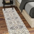 thumbnail image 1 of Unique Loom Narenj Collection Area Rug - Glasgow (3' x 13' 1" Runner Ivory/Blue), 1 of 7