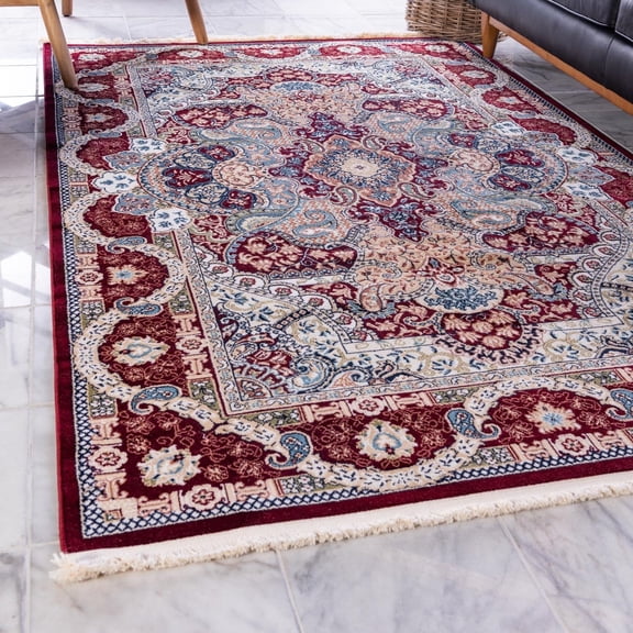 Unique Loom Narenj Collection Area Rug - Glasgow (3' 1" x 5' 3" Rectangle Burgundy/Blue)