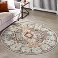 thumbnail image 1 of Unique Loom Narenj Collection Area Rug - Glasgow (5' 3" Round Ivory/Blue), 1 of 7