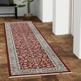thumbnail image 1 of Unique Loom Narenj Collection Area Rug - Leeds (3' x 13' 1" Runner Burgundy/Beige), 1 of 7