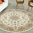 thumbnail image 1 of Unique Loom Narenj Collection Area Rug - Newcastle (5' 1" Round Ivory/Beige), 1 of 7