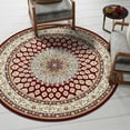 thumbnail image 1 of Unique Loom Narenj Collection Area Rug - Nottingham (10' Round Burgundy/Cream), 1 of 7