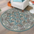 thumbnail image 1 of Unique Loom Narenj Collection Area Rug - Sheffield (5' 3" Round Blue/Beige), 1 of 7