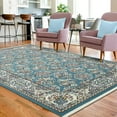 thumbnail image 1 of Unique Loom Narenj Collection Area Rug - Sheffield (5' 3" x 8' Rectangle Blue/Beige), 1 of 7