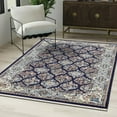 thumbnail image 1 of Unique Loom Narenj Collection Area Rug - Sheffield (7' 10" x 10' Rectangle Navy Blue/Beige), 1 of 7