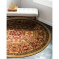 thumbnail image 1 of Unique Loom Narseh Sahand Rug Tan/Red 6' 1" Round Floral Traditional Perfect For Dining Room Entryway Bed Room, 1 of 3