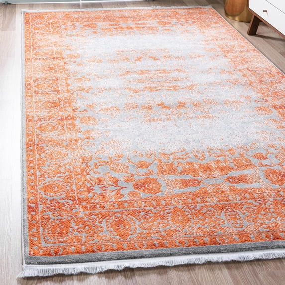 Unique Loom New Classical Collection Area Rug - Apollo (5' 1" x 8' Rectangle Terracotta/Gray)