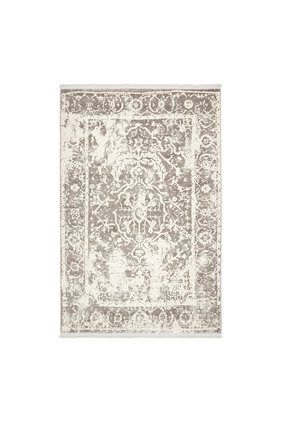 New Classical Collection Area Rug - Athens (4' 1" x 6' 1" Rectangle Gray/Beige)