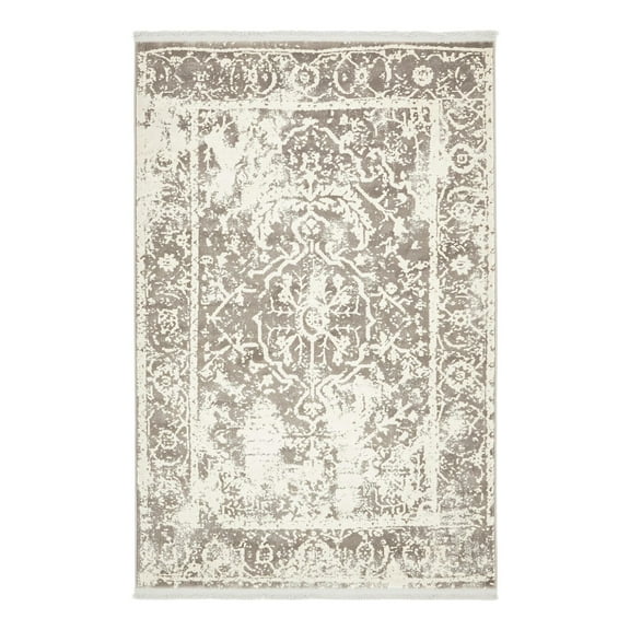 Unique Loom New Classical Collection Area Rug - Athens (4' 1" x 6' 1" Rectangle Gray/Beige)
