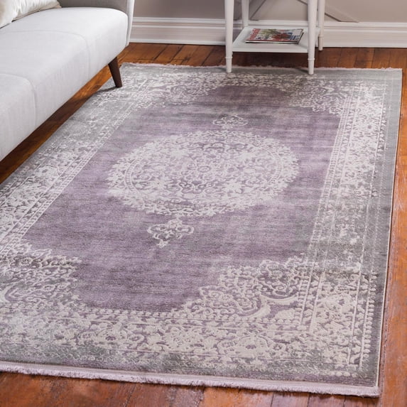 Unique Loom New Classical Collection Area Rug - Olwen (10' x 13' Rectangle Purple/Gray)