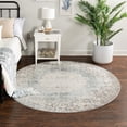 thumbnail image 1 of Unique Loom New Classical Collection Area Rug - Olwen (6' 1" Round Light Blue/Ivory), 1 of 7
