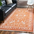 thumbnail image 1 of Unique Loom New Classical Collection Area Rug - Olympia (5' 1" x 8' Rectangle Terracotta/Ivory), 1 of 7