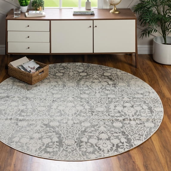 Unique Loom Tyche New Classical Rug, Gray (8' 0 x 8' 0)