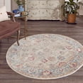 thumbnail image 1 of Unique Loom Noble Collection Area Rug - Alexander (3' 10" Round Ivory/Blue), 1 of 6