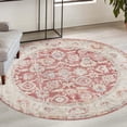 thumbnail image 1 of Unique Loom Noble Collection Area Rug - Alexander (3' 10" Round Red/Blue), 1 of 7
