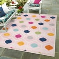 thumbnail image 1 of Unique Loom Aruba Outdoor Collection Area Rug - Noord (7' x 10' Rectangle Pink/Gold), 1 of 7