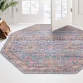 thumbnail image 1 of Unique Loom Nostalgia Collection Area Rug - Bliss (5' 3" Octagon Antique Blue/Orange), 1 of 7