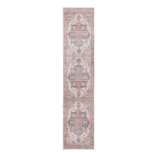 Unique Loom Nostalgia Collection Area Rug - Ella (2' 7" x 12' Runner Antique Beige/Blue)