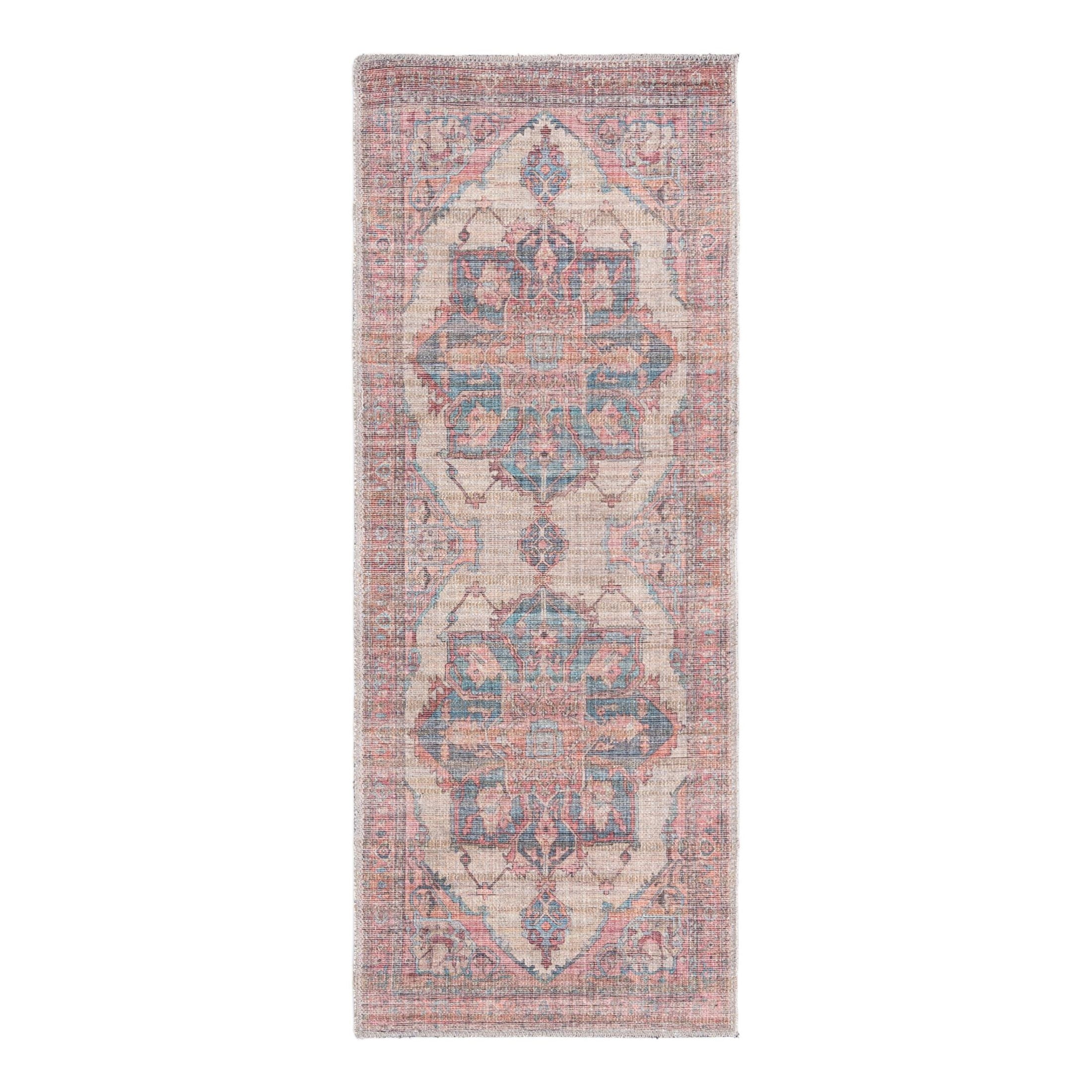 Ivory and Beige Flat Woven Reversible Runner Rug