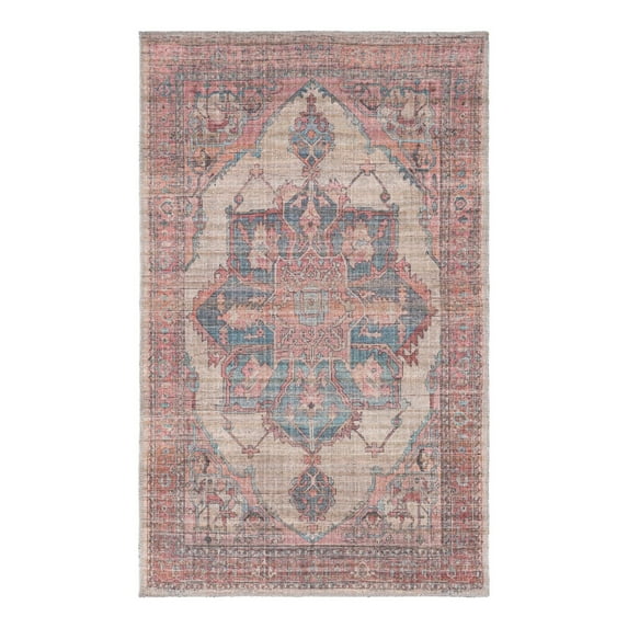 Unique Loom Nostalgia Collection Area Rug - Ella (3' 3" x 5' 3" Rectangle Antique Beige/Blue)