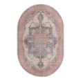 thumbnail image 1 of Unique Loom Nostalgia Collection Area Rug - Ella (5' 3" x 8' Oval Antique Beige/Blue), 1 of 11