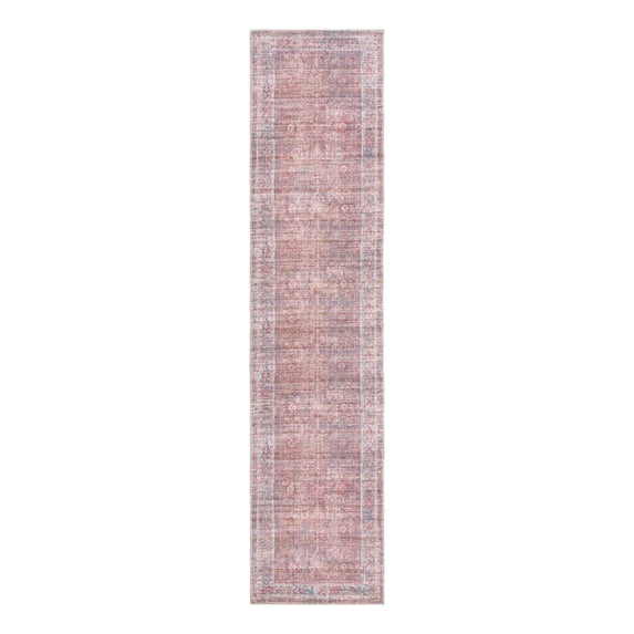 Unique Loom Nostalgia Collection Area Rug - Euphoria (2' 7" x 12' Runner Rust Red and Brown/Beige)